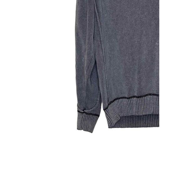 BKE Men's Sweater Athletic Fit 100% Cotton Beach Look Jumper Pullover Gray XL - Picture 3 of 10